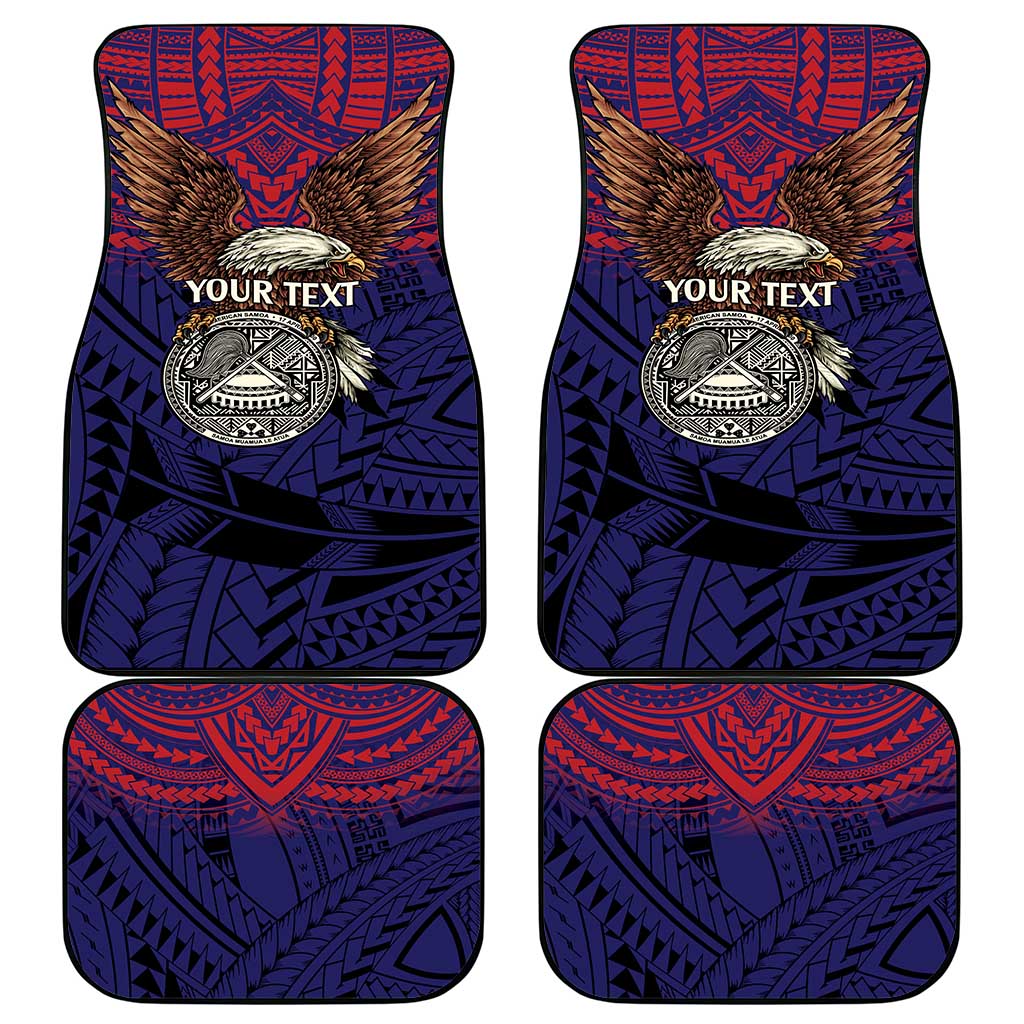 American Samoa Brave Eagle Personalized Car Mats National Flag Color LT9 - Polynesian Pride