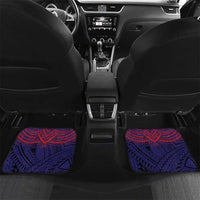 American Samoa Brave Eagle Personalized Car Mats National Flag Color LT9 Set 2pcs - Back Blue - Polynesian Pride