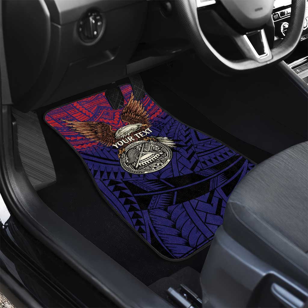 American Samoa Brave Eagle Personalized Car Mats National Flag Color LT9 - Polynesian Pride