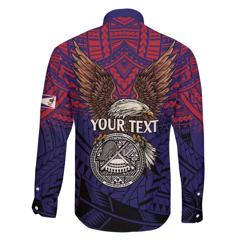 American Samoa Brave Eagle Personalized Family Matching Mermaid Dress and Hawaiian Shirt National Flag Color