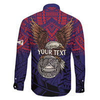 American Samoa Brave Eagle Personalized Family Matching Mermaid Dress and Hawaiian Shirt National Flag Color