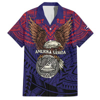 American Samoa Brave Eagle Personalized Family Matching Summer Maxi Dress and Hawaiian Shirt National Flag Color