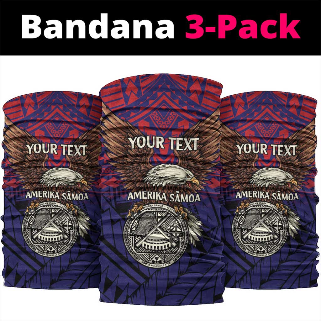 American Samoa Brave Eagle Personalized Neck Gaiter National Flag Color LT9 package One Size: 25*50cm Blue - Polynesian Pride