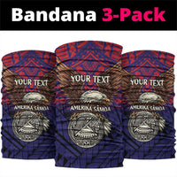 American Samoa Brave Eagle Personalized Neck Gaiter National Flag Color LT9 package One Size: 25*50cm Blue - Polynesian Pride