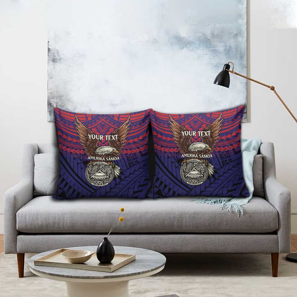 American Samoa Brave Eagle Personalized Pillow Cover National Flag Color LT9 - Polynesian Pride