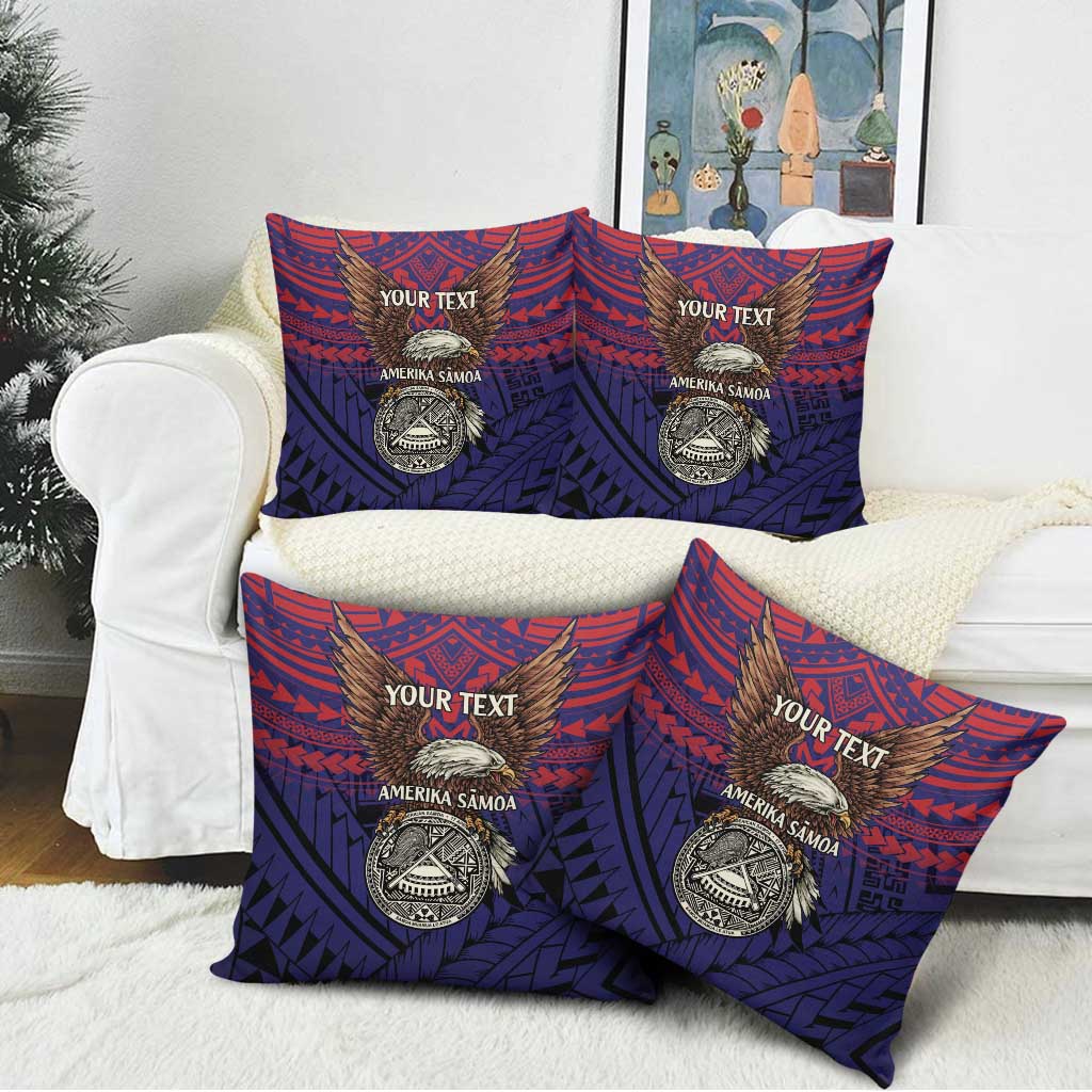 American Samoa Brave Eagle Personalized Pillow Cover National Flag Color LT9 - Polynesian Pride