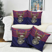 American Samoa Brave Eagle Personalized Pillow Cover National Flag Color LT9 - Polynesian Pride