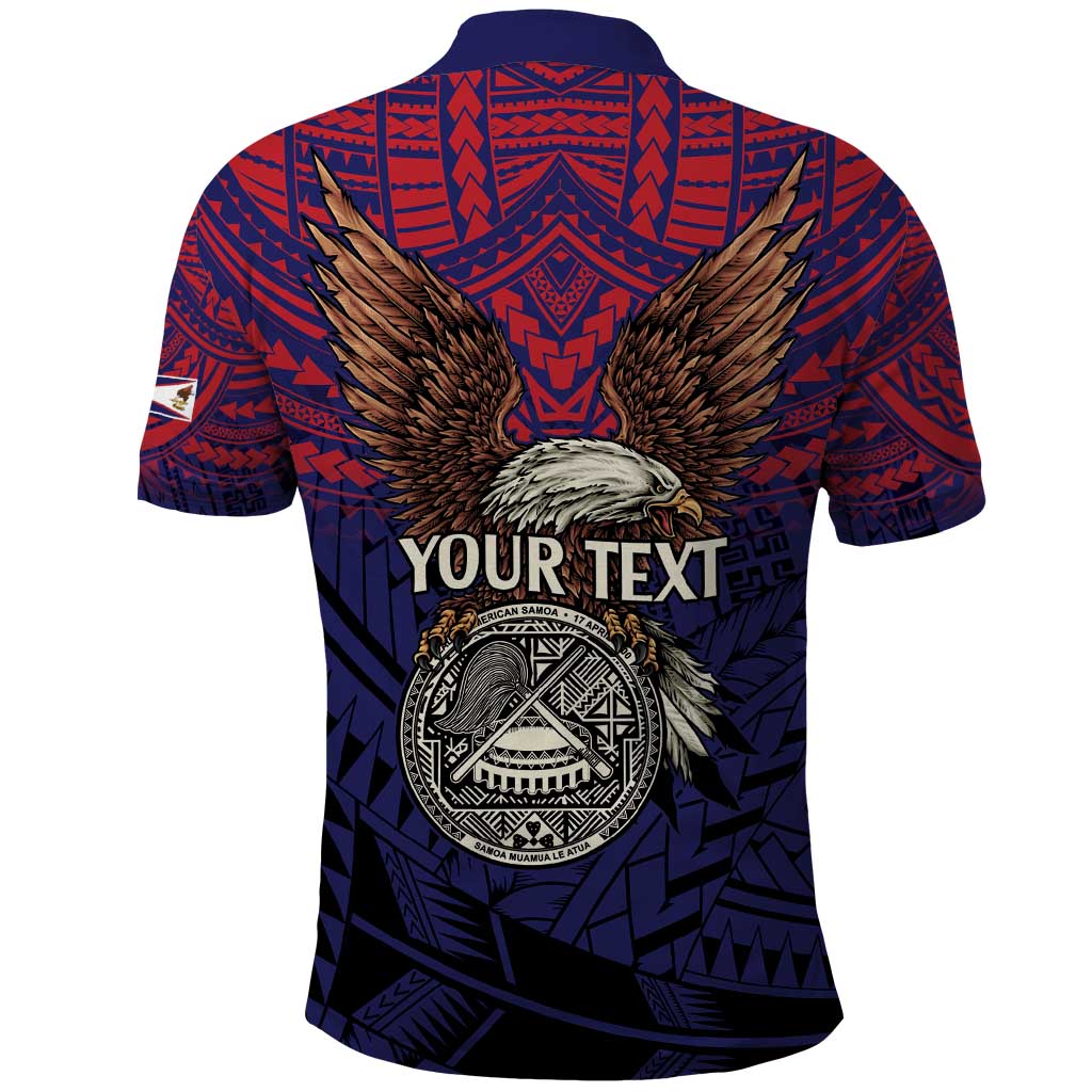 American Samoa Brave Eagle Personalized Polo Shirt National Flag Color