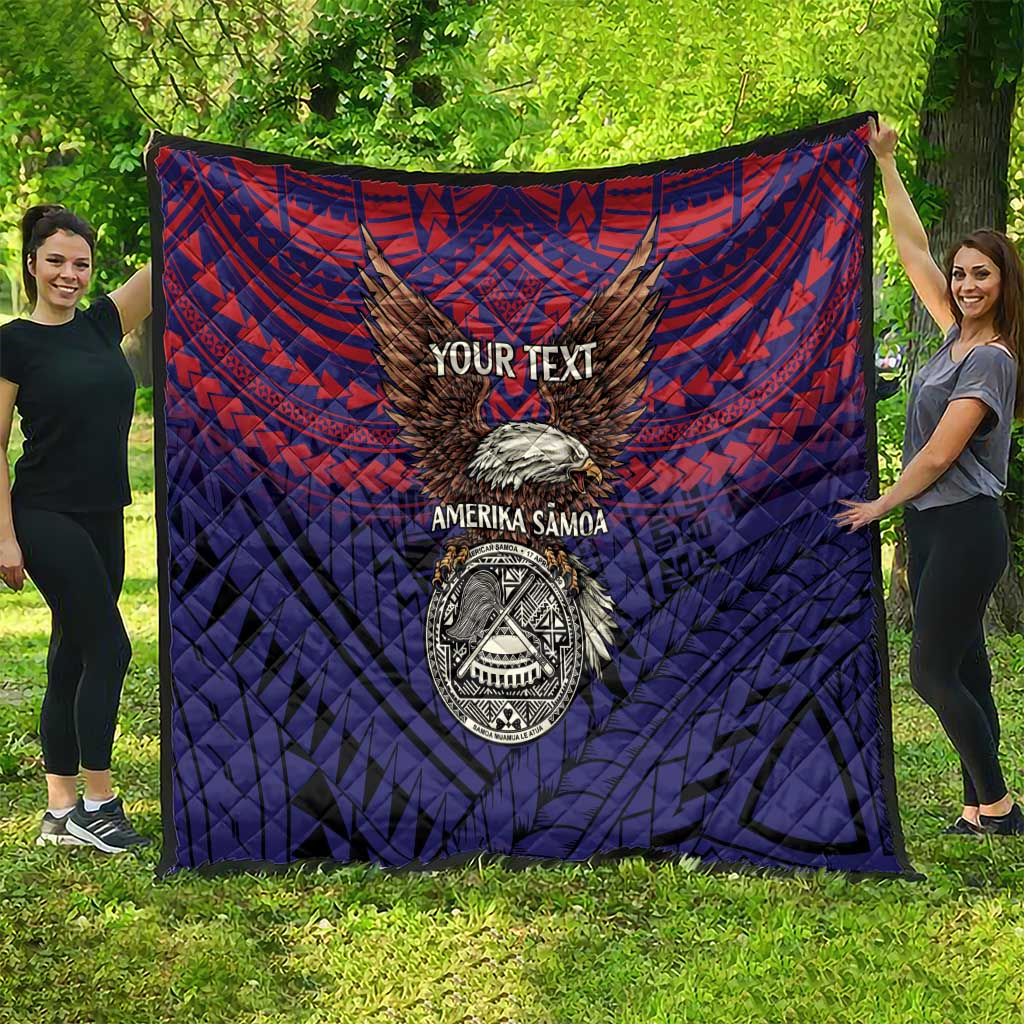 American Samoa Brave Eagle Personalized Quilt National Flag Color