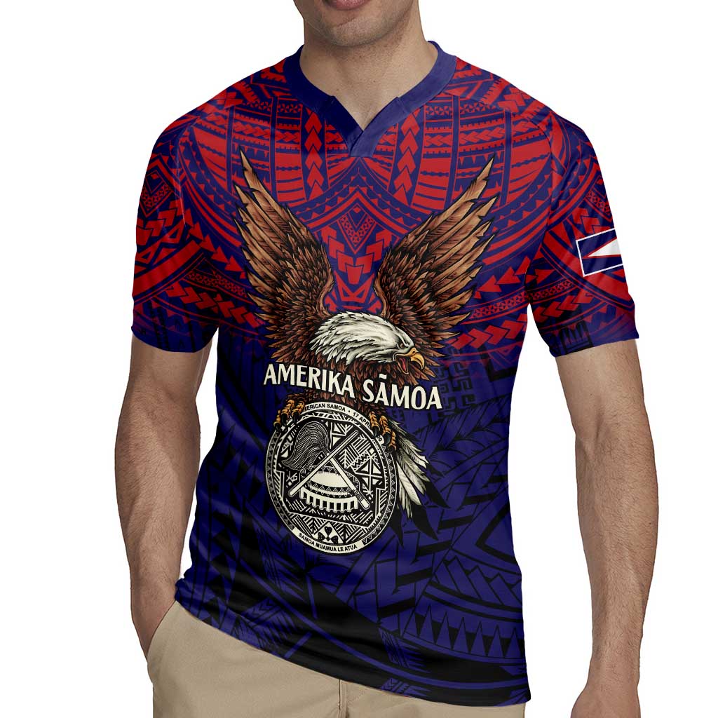 American Samoa Brave Eagle Personalized Rugby Jersey National Flag Color