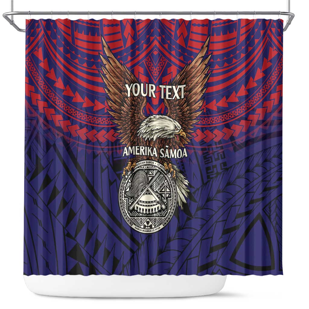 American Samoa Brave Eagle Personalized Shower Curtain National Flag Color