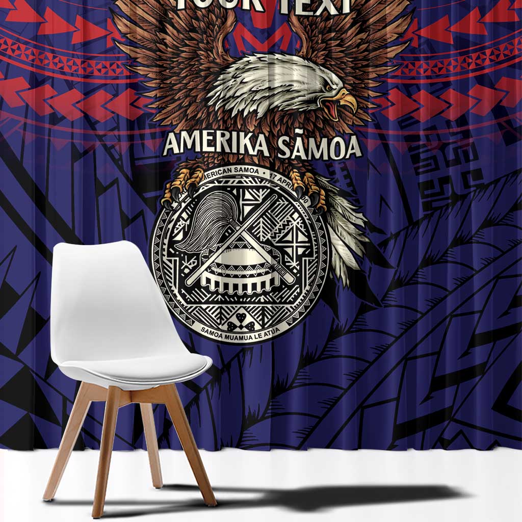 American Samoa Brave Eagle Personalized Window Curtain National Flag Color LT9 - Polynesian Pride