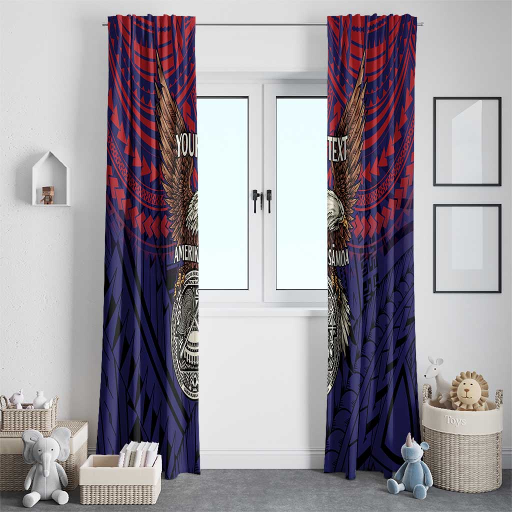 American Samoa Brave Eagle Personalized Window Curtain National Flag Color LT9 - Polynesian Pride
