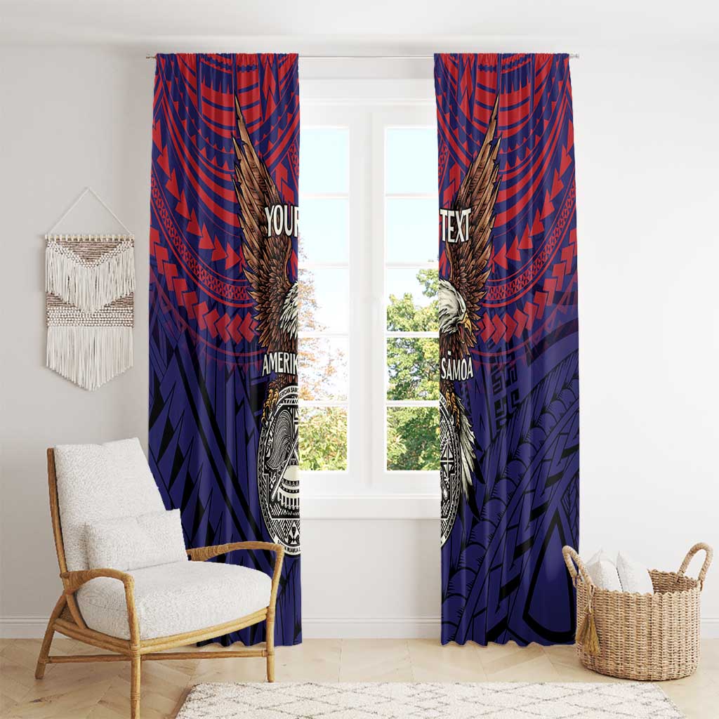 American Samoa Brave Eagle Personalized Window Curtain National Flag Color LT9 - Polynesian Pride
