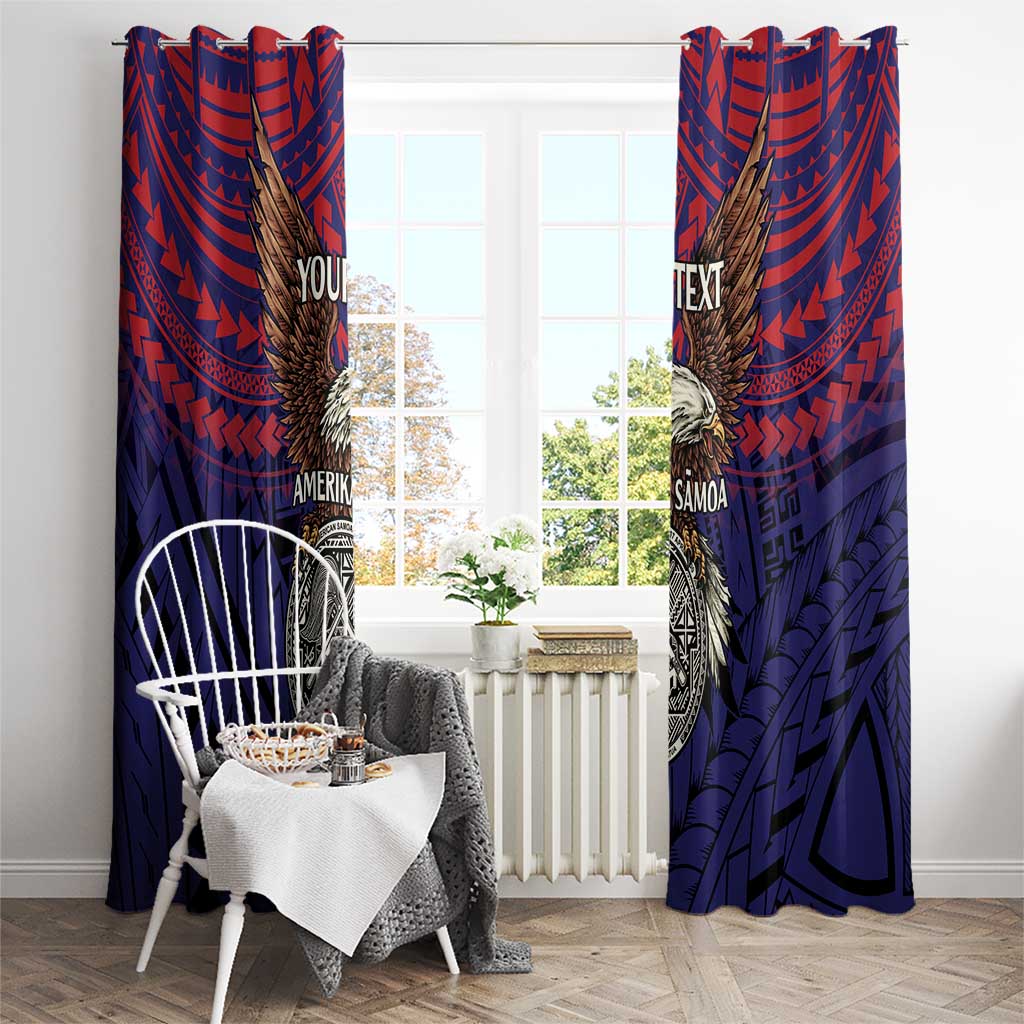 American Samoa Brave Eagle Personalized Window Curtain National Flag Color LT9 - Polynesian Pride