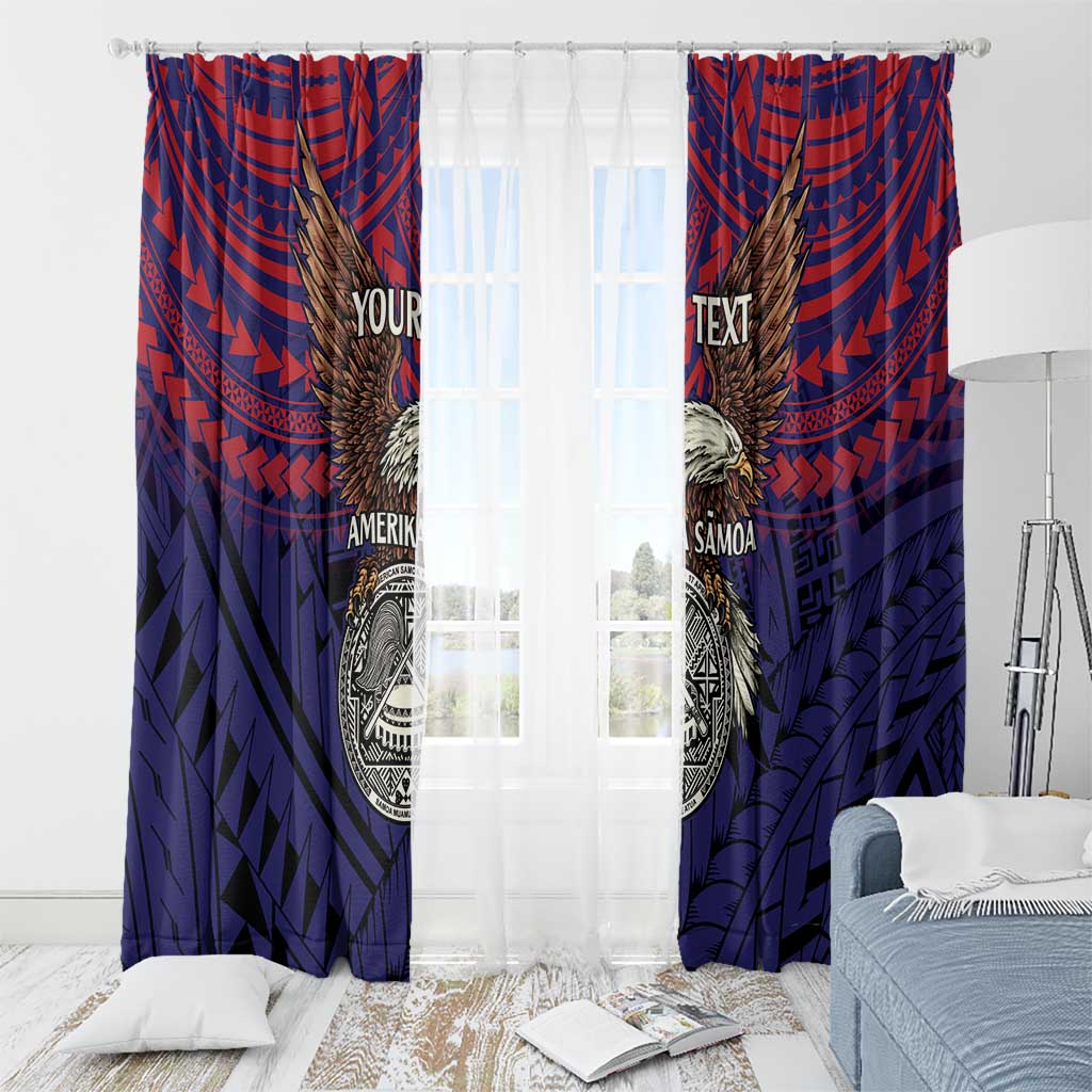American Samoa Brave Eagle Personalized Window Curtain National Flag Color LT9 - Polynesian Pride