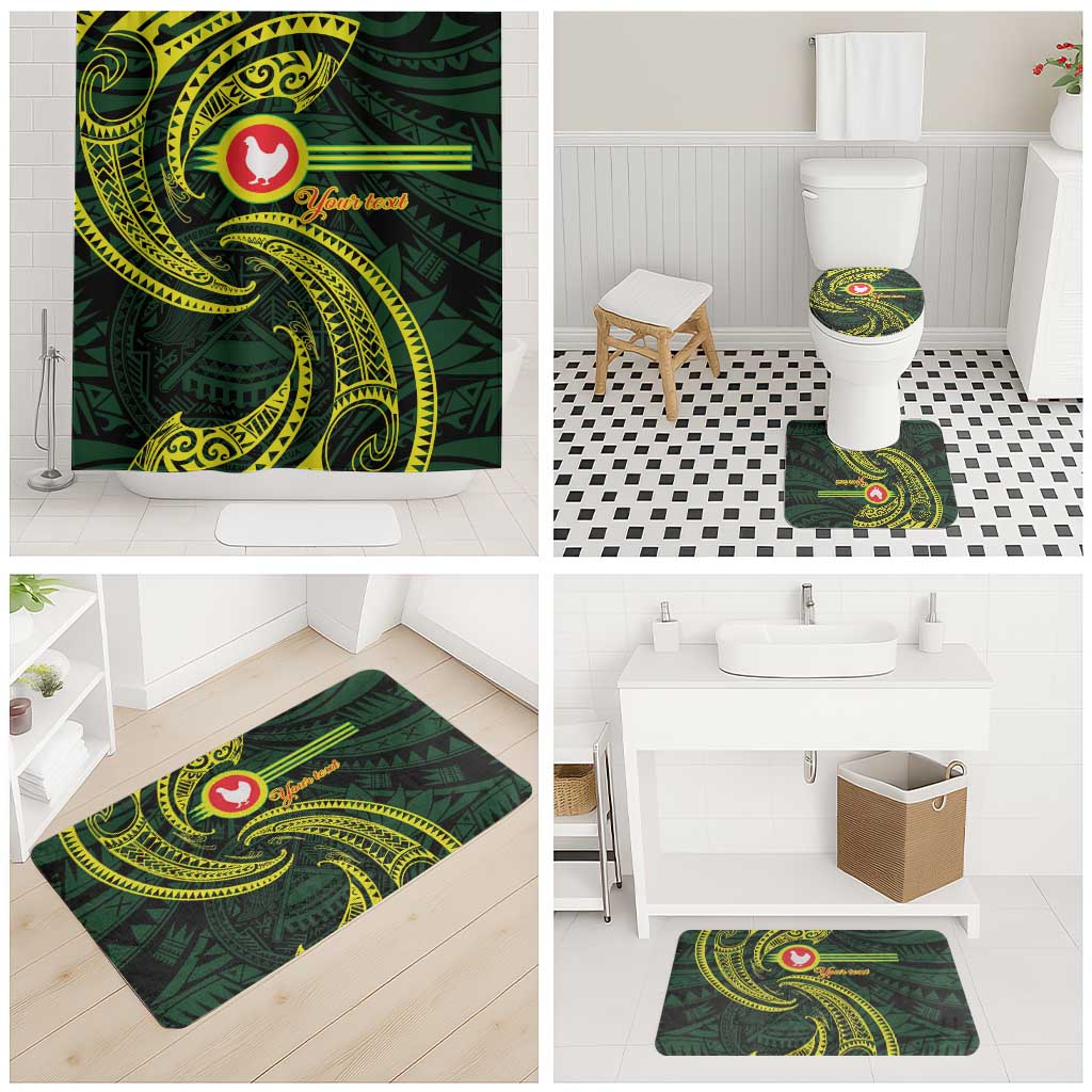 American Samoa Manua Cession Day Personalized Bathroom Set Polynesian Wave Style - Polynesian Pride