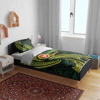 American Samoa Manua Cession Day Personalized Bedding Set Polynesian Wave Style