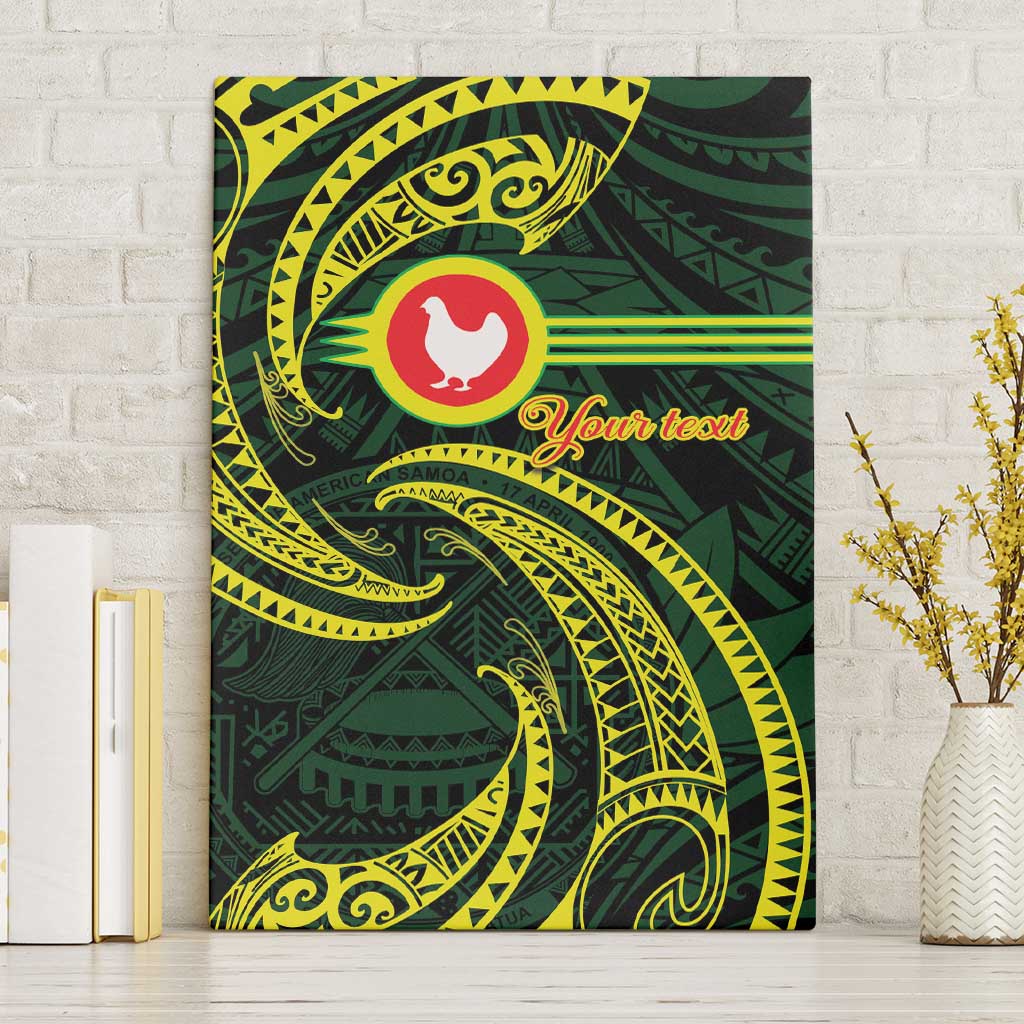 American Samoa Manua Cession Day Personalized Canvas Wall Art Polynesian Wave Style