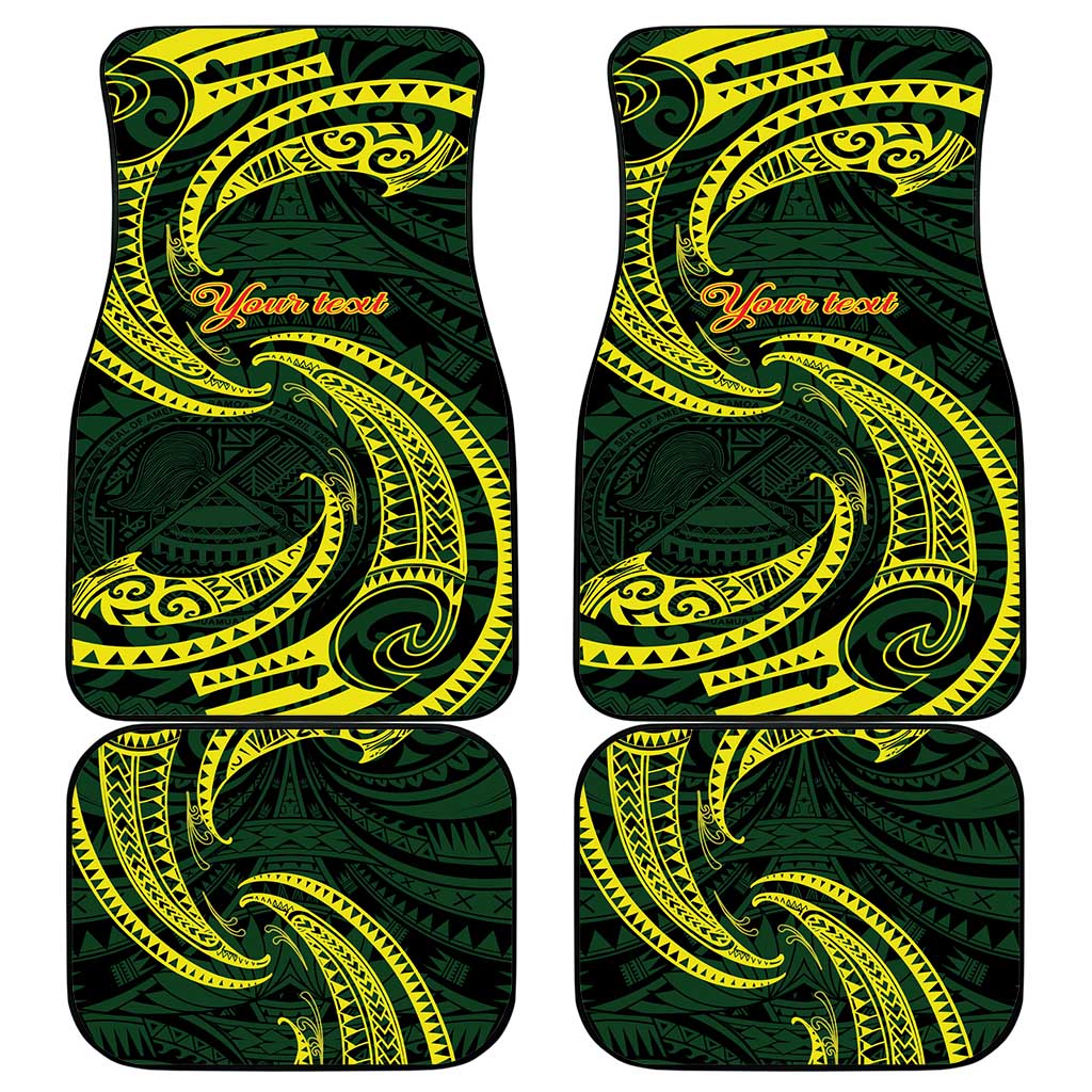 American Samoa Manua Cession Day Personalized Car Mats Polynesian Wave Style LT9 - Polynesian Pride