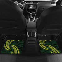 American Samoa Manua Cession Day Personalized Car Mats Polynesian Wave Style LT9 Set 2pcs - Back Green - Polynesian Pride