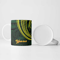 American Samoa Manua Cession Day Personalized Ceramic Mug Polynesian Wave Style - Polynesian Pride