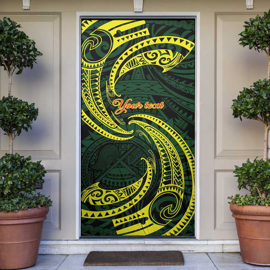 American Samoa Manua Cession Day Personalized Door Cover Polynesian Wave Style - Polynesian Pride