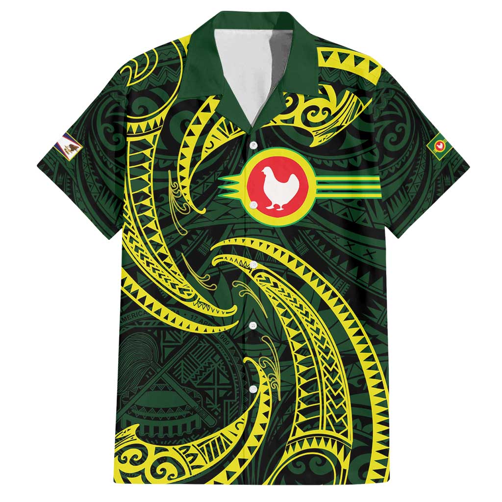 American Samoa Manua Cession Day Personalized Family Matching Puletasi and Hawaiian Shirt Polynesian Wave Style