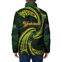 American Samoa Manua Cession Day Personalized Padded Jacket Polynesian Wave Style - Polynesian Pride