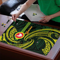 American Samoa Manua Cession Day Personalized Puzzle Polynesian Wave Style - Polynesian Pride