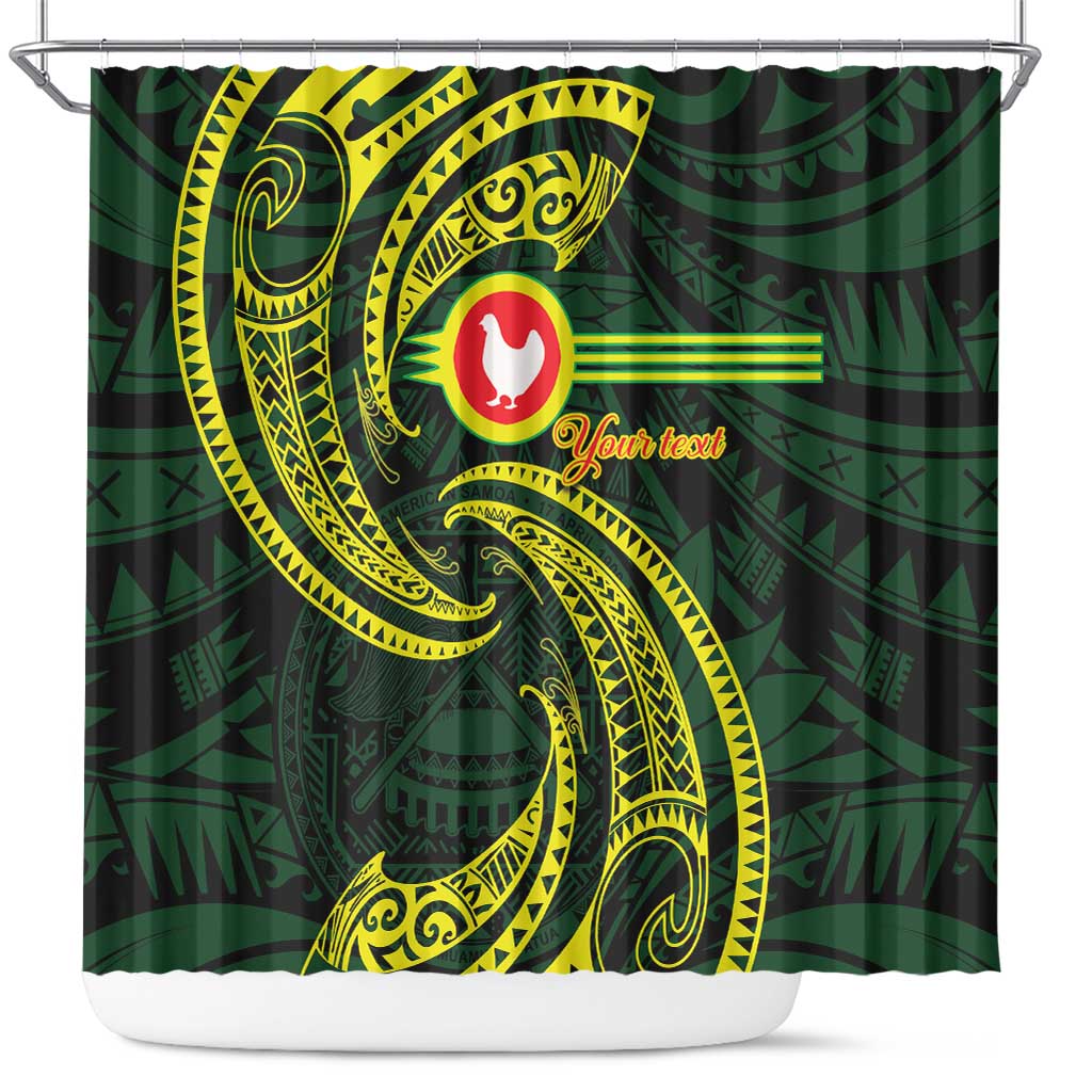 American Samoa Manua Cession Day Personalized Shower Curtain Polynesian Wave Style