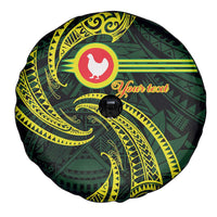 American Samoa Manua Cession Day Personalized Spare Tire Cover Polynesian Wave Style