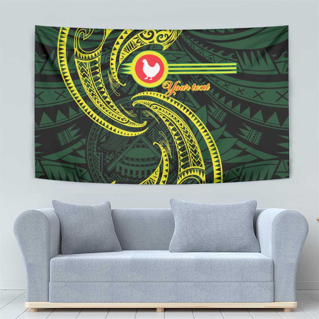 American Samoa Manua Cession Day Personalized Tapestry Polynesian Wave Style