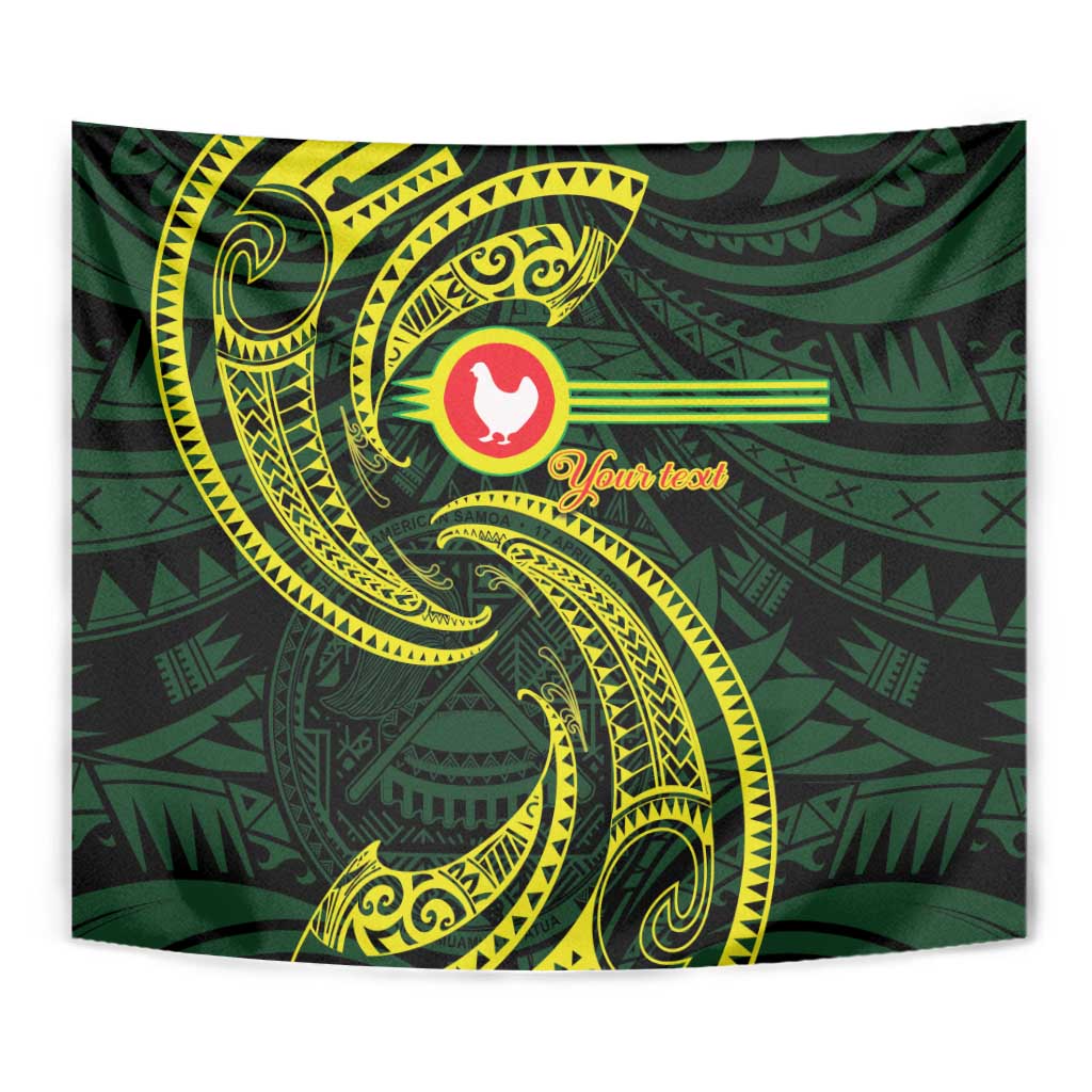 American Samoa Manua Cession Day Personalized Tapestry Polynesian Wave Style