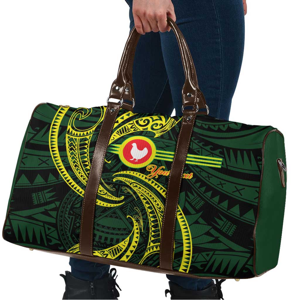 American Samoa Manua Cession Day Personalized Travel Bag Polynesian Wave Style - Polynesian Pride