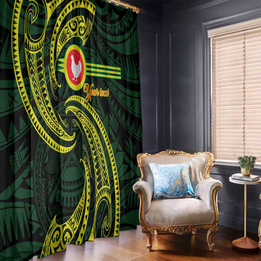 American Samoa Manua Cession Day Personalized Window Curtain Polynesian Wave Style LT9 - Polynesian Pride