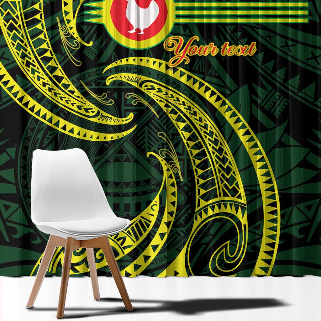 American Samoa Manua Cession Day Personalized Window Curtain Polynesian Wave Style LT9 - Polynesian Pride
