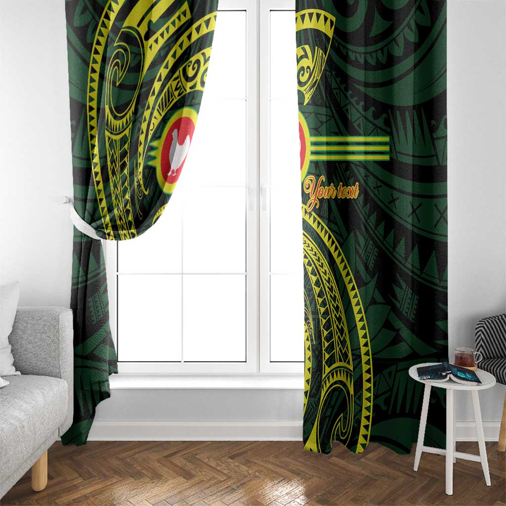 American Samoa Manua Cession Day Personalized Window Curtain Polynesian Wave Style LT9 - Polynesian Pride
