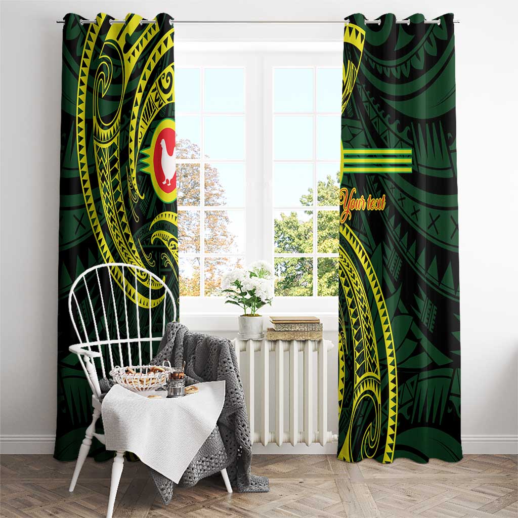 American Samoa Manua Cession Day Personalized Window Curtain Polynesian Wave Style LT9 - Polynesian Pride