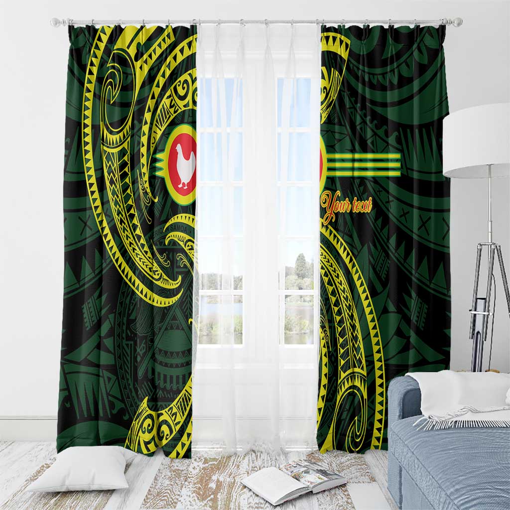 American Samoa Manua Cession Day Personalized Window Curtain Polynesian Wave Style LT9 - Polynesian Pride