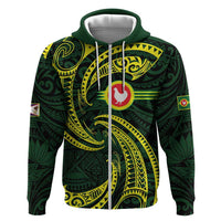 American Samoa Manua Cession Day Personalized Zip Hoodie Polynesian Wave Style