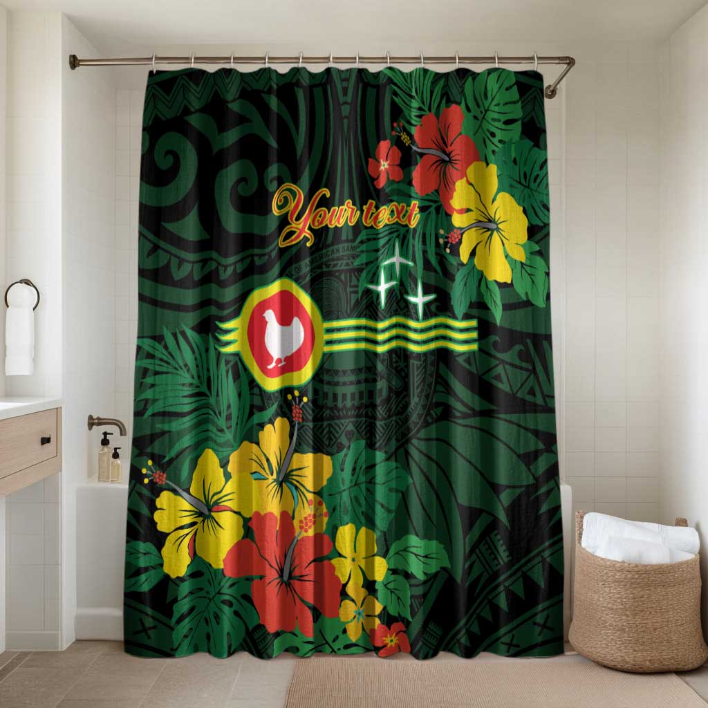 American Samoa Manu'atele Personalized Bathroom Set Manua Island Hibiscus Flowers - Polynesian Pride