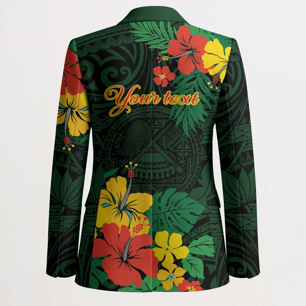 American Samoa Manu'atele Personalized Blazer Manua Island Hibiscus Flowers LT9 - Polynesian Pride