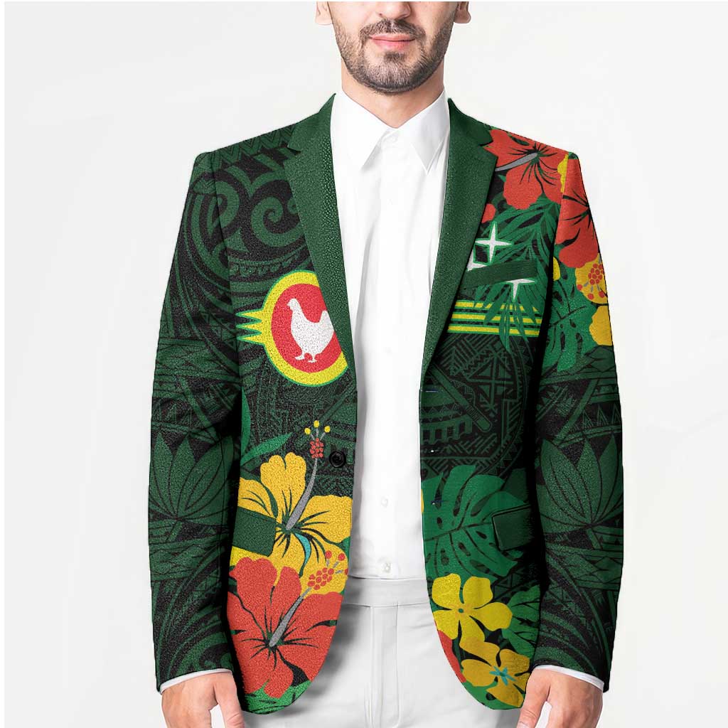 American Samoa Manu'atele Personalized Blazer Manua Island Hibiscus Flowers LT9 - Polynesian Pride