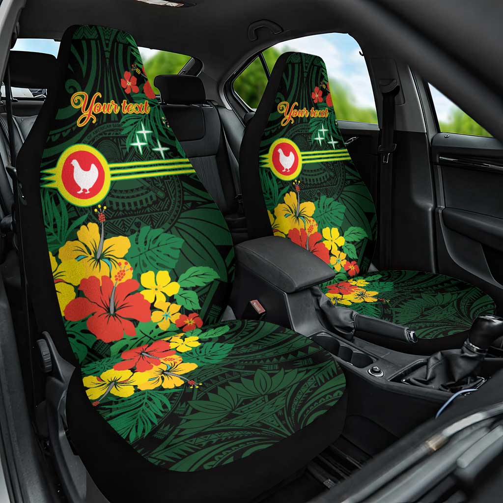 American Samoa Manu'atele Personalized Car Seat Cover Manua Island Hibiscus Flowers