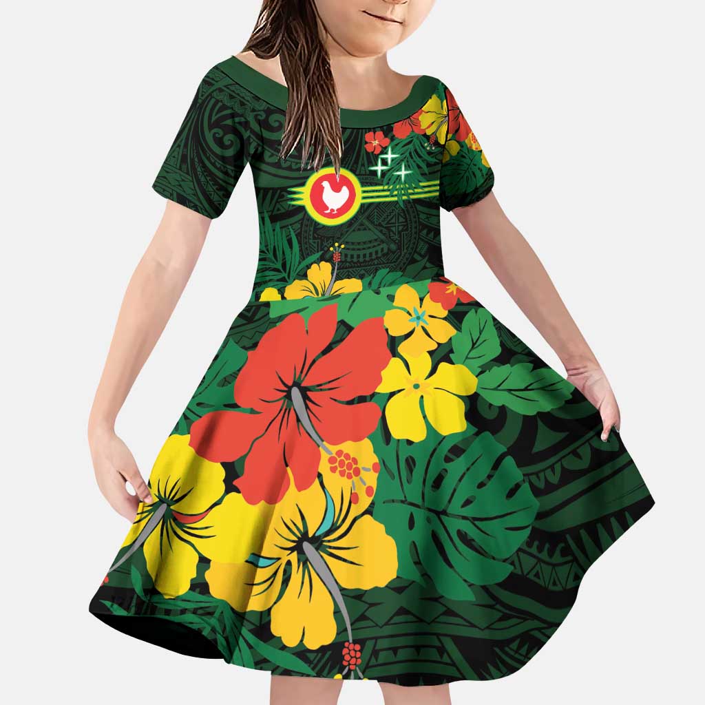 American Samoa Manu'atele Personalized Family Matching Puletasi and Hawaiian Shirt Manua Island Hibiscus Flowers