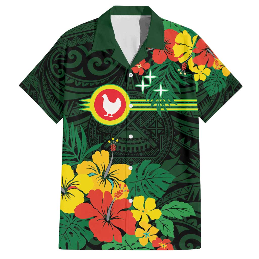 American Samoa Manu'atele Personalized Family Matching Summer Maxi Dress and Hawaiian Shirt Manua Island Hibiscus Flowers