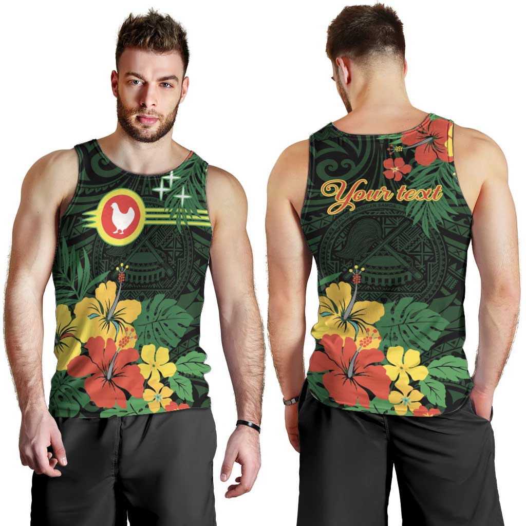 American Samoa Manu'atele Personalized Men Tank Top Manua Island Hibiscus Flowers