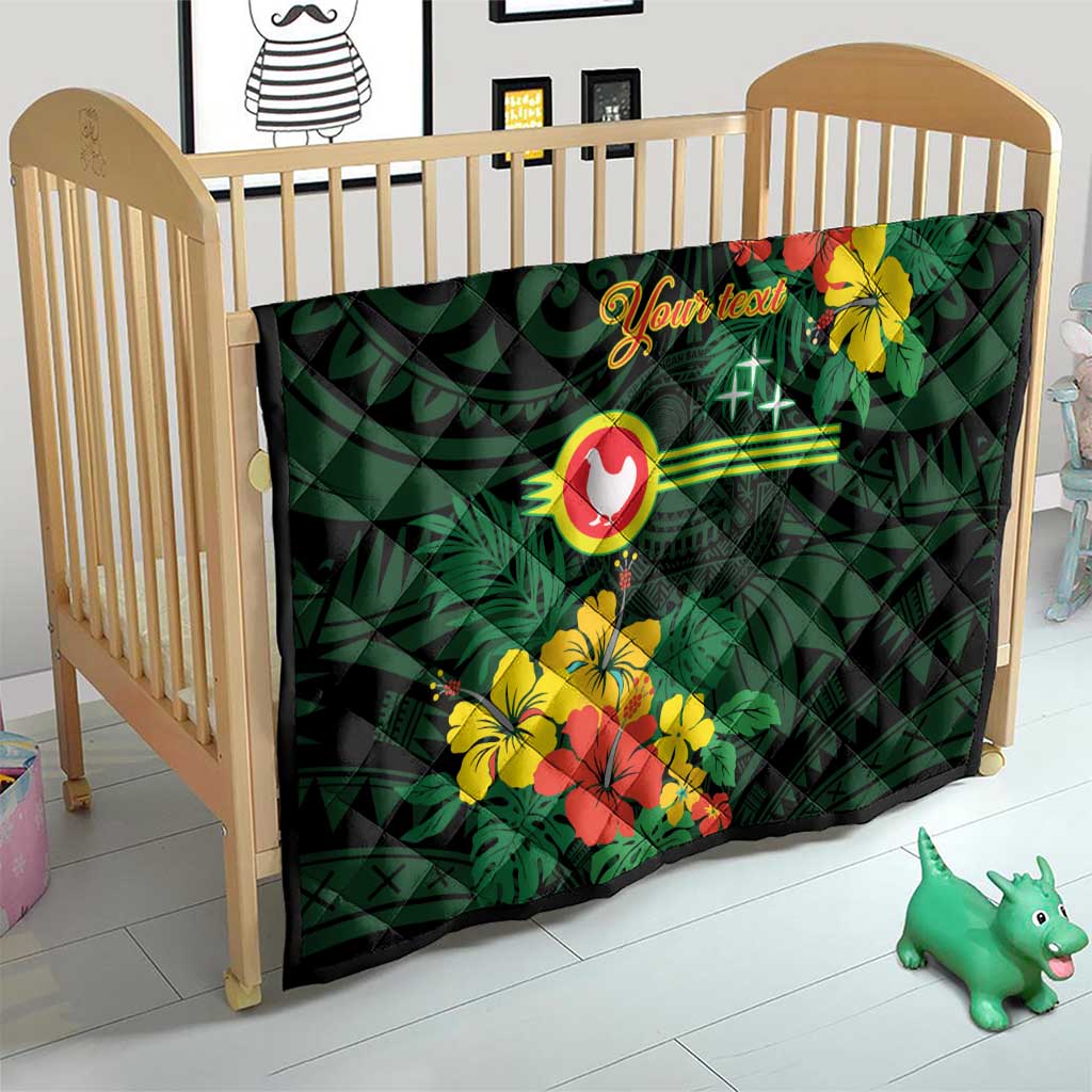 American Samoa Manu'atele Personalized Quilt Manua Island Hibiscus Flowers