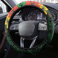 American Samoa Manu'atele Steering Wheel Cover Manua Island Hibiscus Flowers